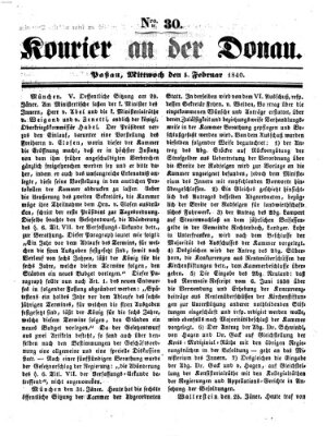 Kourier an der Donau (Donau-Zeitung) Mittwoch 5. Februar 1840