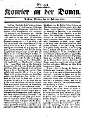 Kourier an der Donau (Donau-Zeitung) Freitag 28. Februar 1840