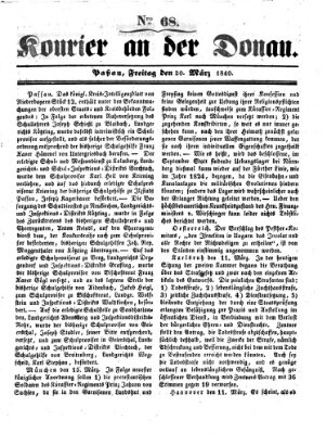 Kourier an der Donau (Donau-Zeitung) Freitag 20. März 1840