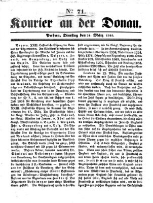 Kourier an der Donau (Donau-Zeitung) Dienstag 24. März 1840