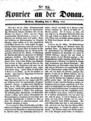 Kourier an der Donau (Donau-Zeitung) Samstag 28. März 1840