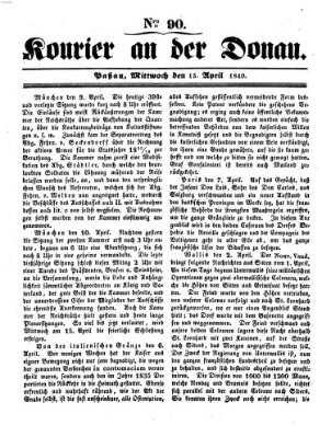 Kourier an der Donau (Donau-Zeitung) Mittwoch 15. April 1840