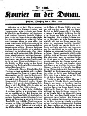 Kourier an der Donau (Donau-Zeitung) Dienstag 5. Mai 1840