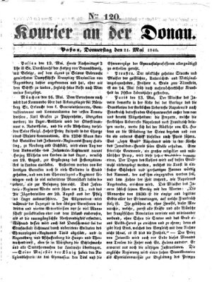 Kourier an der Donau (Donau-Zeitung) Donnerstag 21. Mai 1840