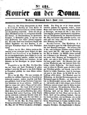 Kourier an der Donau (Donau-Zeitung) Mittwoch 3. Juni 1840