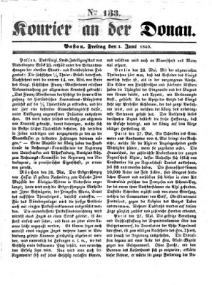 Kourier an der Donau (Donau-Zeitung) Freitag 5. Juni 1840