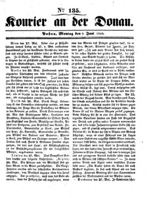 Kourier an der Donau (Donau-Zeitung) Montag 8. Juni 1840