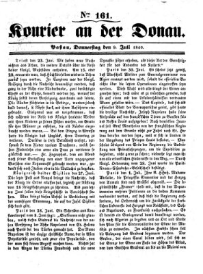 Kourier an der Donau (Donau-Zeitung) Donnerstag 9. Juli 1840