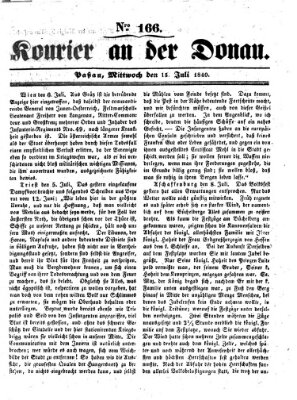 Kourier an der Donau (Donau-Zeitung) Mittwoch 15. Juli 1840