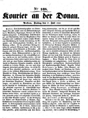 Kourier an der Donau (Donau-Zeitung) Freitag 17. Juli 1840