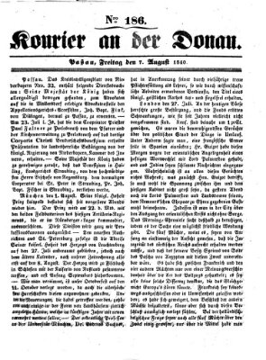 Kourier an der Donau (Donau-Zeitung) Freitag 7. August 1840