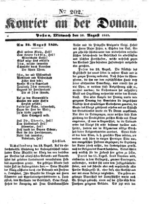 Kourier an der Donau (Donau-Zeitung) Mittwoch 26. August 1840