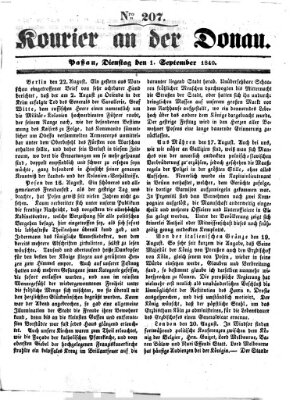 Kourier an der Donau (Donau-Zeitung) Dienstag 1. September 1840