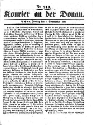 Kourier an der Donau (Donau-Zeitung) Freitag 4. September 1840