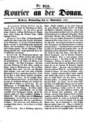 Kourier an der Donau (Donau-Zeitung) Donnerstag 10. September 1840