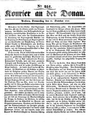 Kourier an der Donau (Donau-Zeitung) Donnerstag 22. Oktober 1840