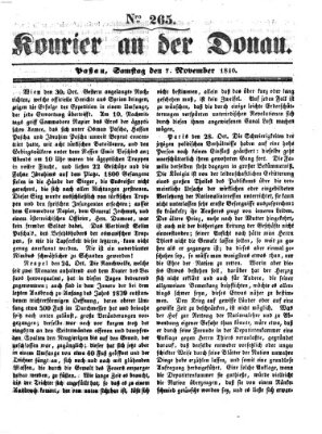 Kourier an der Donau (Donau-Zeitung) Samstag 7. November 1840