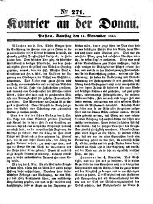 Kourier an der Donau (Donau-Zeitung) Samstag 14. November 1840