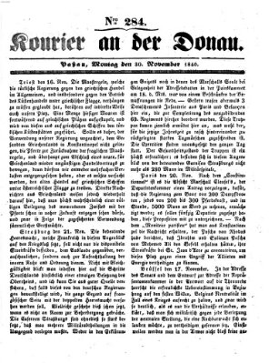 Kourier an der Donau (Donau-Zeitung) Montag 30. November 1840