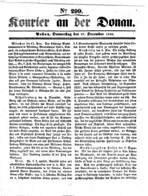 Kourier an der Donau (Donau-Zeitung) Donnerstag 17. Dezember 1840