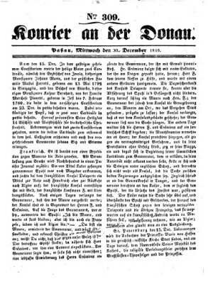 Kourier an der Donau (Donau-Zeitung) Mittwoch 30. Dezember 1840