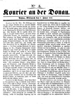 Kourier an der Donau (Donau-Zeitung) Mittwoch 6. Januar 1841