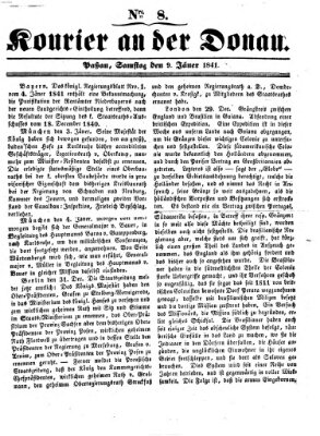 Kourier an der Donau (Donau-Zeitung) Samstag 9. Januar 1841