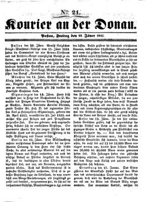 Kourier an der Donau (Donau-Zeitung) Freitag 22. Januar 1841