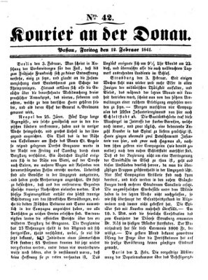 Kourier an der Donau (Donau-Zeitung) Freitag 12. Februar 1841