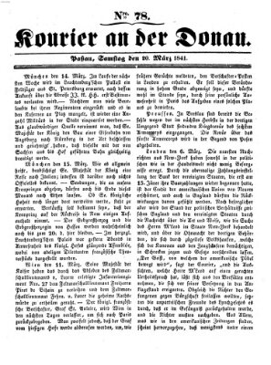 Kourier an der Donau (Donau-Zeitung) Samstag 20. März 1841