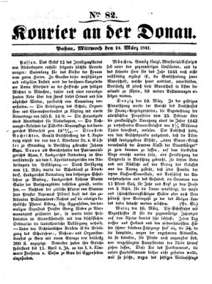 Kourier an der Donau (Donau-Zeitung) Mittwoch 24. März 1841