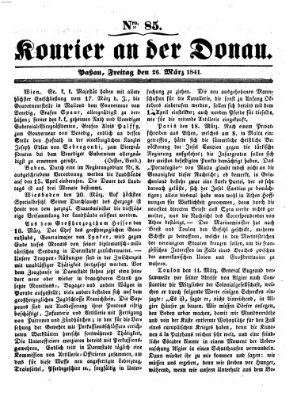 Kourier an der Donau (Donau-Zeitung) Samstag 27. März 1841