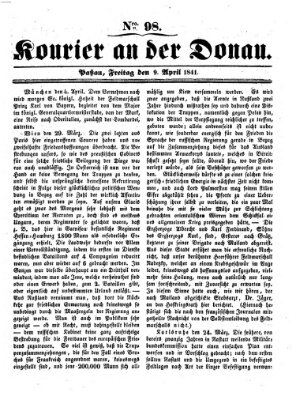 Kourier an der Donau (Donau-Zeitung) Freitag 9. April 1841