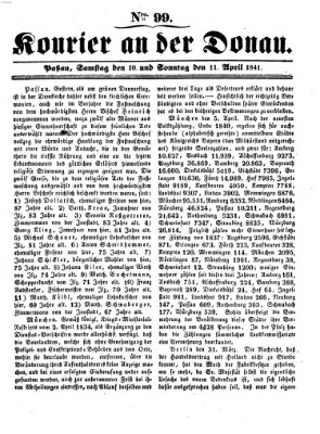 Kourier an der Donau (Donau-Zeitung) Sonntag 11. April 1841