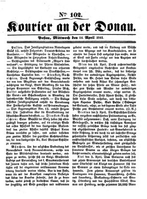 Kourier an der Donau (Donau-Zeitung) Mittwoch 14. April 1841