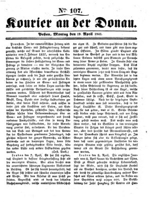 Kourier an der Donau (Donau-Zeitung) Monday 19. April 1841