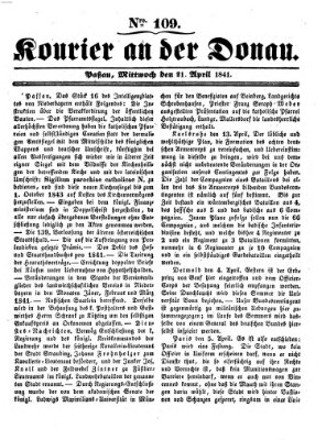Kourier an der Donau (Donau-Zeitung) Mittwoch 21. April 1841