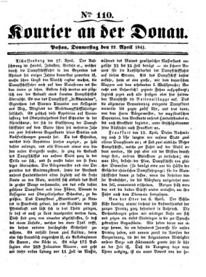 Kourier an der Donau (Donau-Zeitung) Donnerstag 22. April 1841