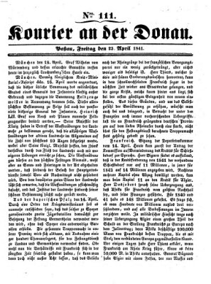 Kourier an der Donau (Donau-Zeitung) Freitag 23. April 1841