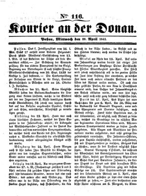 Kourier an der Donau (Donau-Zeitung) Mittwoch 28. April 1841