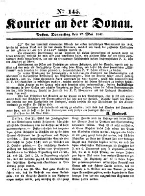 Kourier an der Donau (Donau-Zeitung) Donnerstag 27. Mai 1841