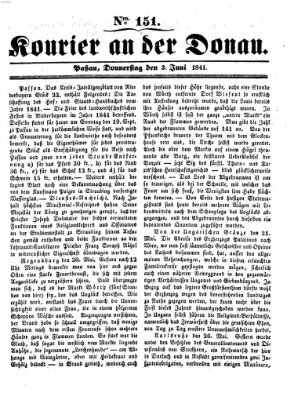 Kourier an der Donau (Donau-Zeitung) Donnerstag 3. Juni 1841