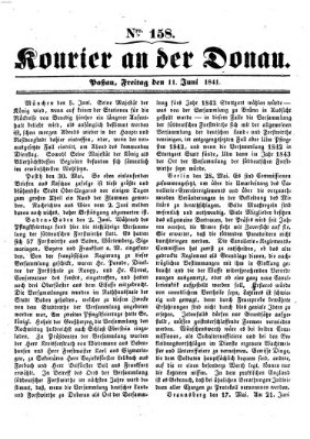 Kourier an der Donau (Donau-Zeitung) Freitag 11. Juni 1841