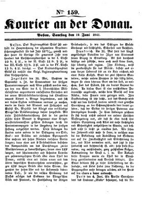 Kourier an der Donau (Donau-Zeitung) Samstag 12. Juni 1841