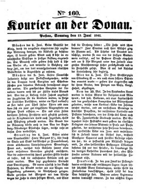 Kourier an der Donau (Donau-Zeitung) Sonntag 13. Juni 1841