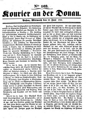 Kourier an der Donau (Donau-Zeitung) Mittwoch 16. Juni 1841