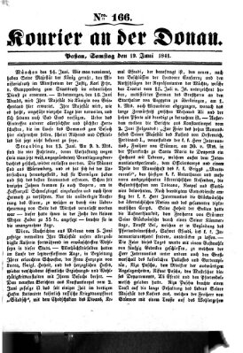 Kourier an der Donau (Donau-Zeitung) Samstag 19. Juni 1841