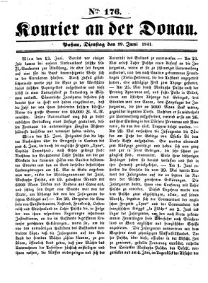 Kourier an der Donau (Donau-Zeitung) Dienstag 29. Juni 1841