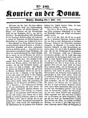 Kourier an der Donau (Donau-Zeitung) Samstag 3. Juli 1841