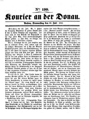 Kourier an der Donau (Donau-Zeitung) Donnerstag 22. Juli 1841